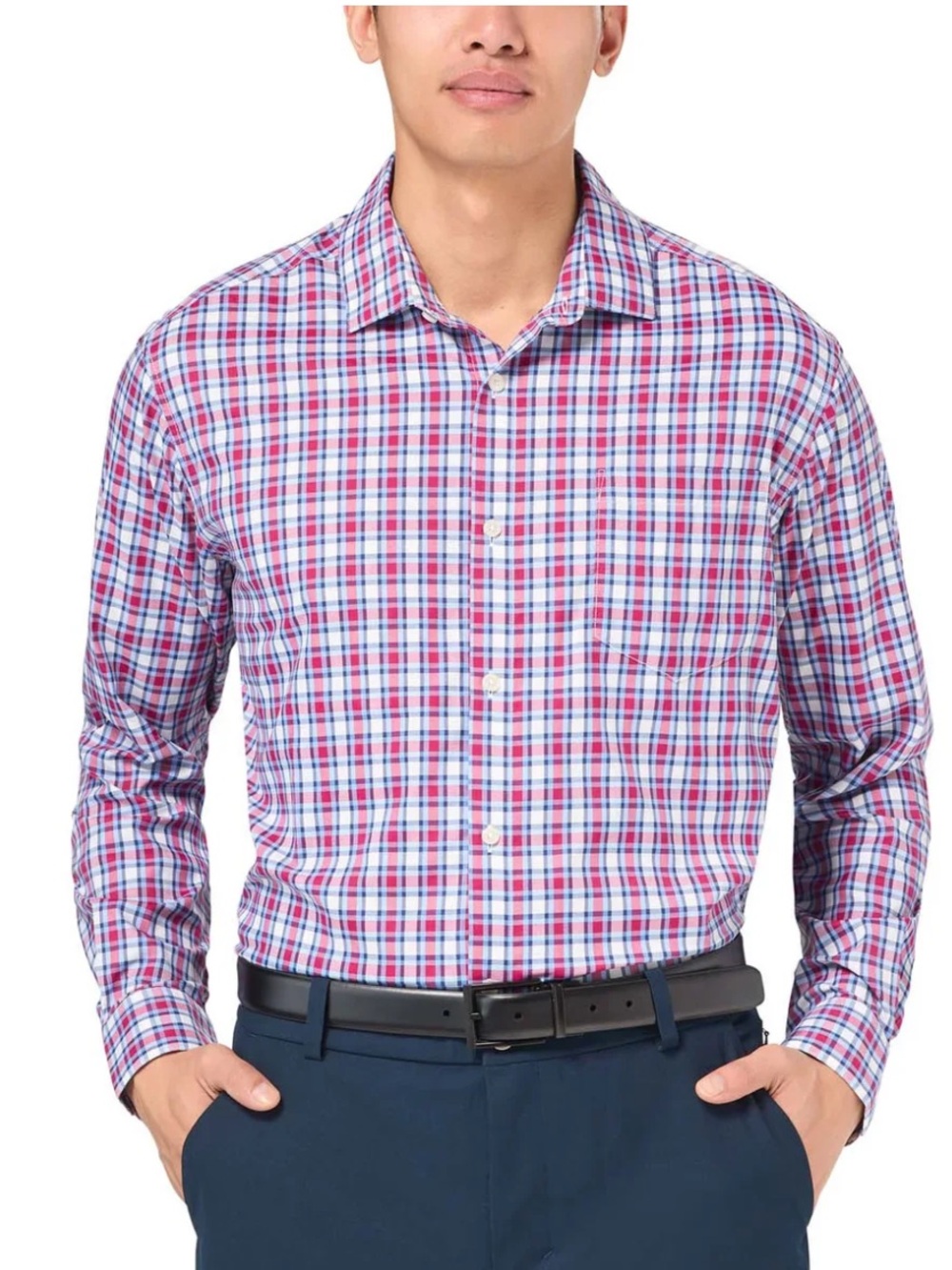 Kirkland Signature Button Down Plaid Sport Shirt - large